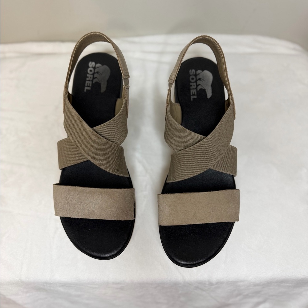 SOREL Women’s Cameron Flatform Leather Sandal Size 9.5 - Picture 14 of 14